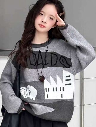 儿童装女童秋冬款韩版休闲毛衣针织衫女大童时髦洋气儿童网红秋装打底衫#女童针织毛衣 #女童毛衣针织衫 #中大童女孩衣服推荐 #中大童穿搭 #每日童装穿搭分享
