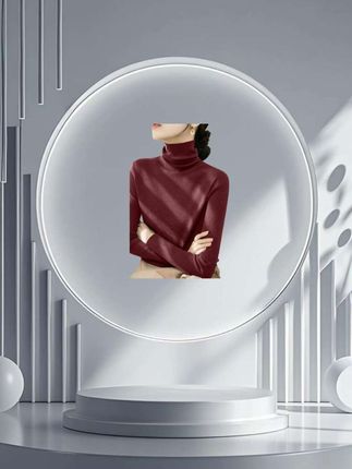 #堆堆领大衣外套内搭打底上衣长袖针织衫女秋季新款毛衣#打底长袖上衣