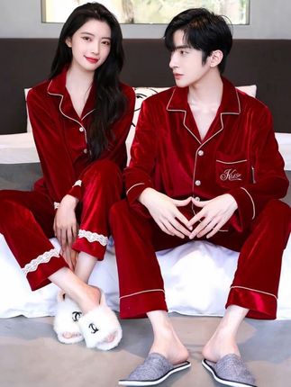 #睡衣套装 #睡衣家居服 #结婚情侣睡衣 #本命年穿红色 #备婚日常