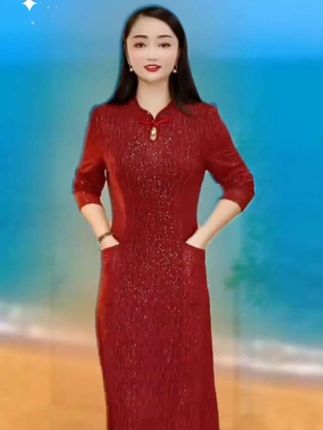 #穿搭 #时尚烫金旗袍连衣裙#高端大气上档次#谁穿谁好看#好物推荐🔥