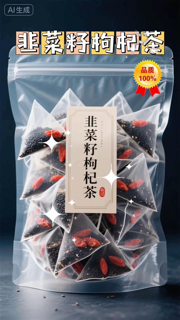 韭菜籽枸杞茶。韭菜籽枸杞茶 取一袋韭菜籽枸杞茶入杯,沸水冲注时,浅褐韭菜籽似轻展羽翼,艳红枸杞如落英浮沉,瞬间激活满杯生机。加盖焖10分钟,待热气稍敛,先抿一口,韭菜籽的温润裹着草木香漫过舌尖,继而枸杞的清甜悄然化开,余韵悠长。一杯饮尽,暖意从喉间缓缓淌向四肢,是日常里触手可及的温养小确幸。#养生茶#茶生活#韭菜籽枸杞茶#男士必备#自用好物分享