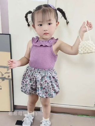 非常甜美可爱的小套装,这个紫色好显白好好看,关键好便宜~#萌娃穿搭 #生女儿就是用来打扮的#女童穿搭 @DOU+上热门 #生女儿就是用来打扮的 #无线回购的宝藏单品
