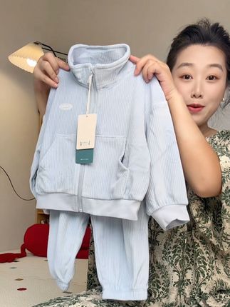 #ibaby 去年爆款海岛绒套装,反季清!价格太香了,内里加绒软糯亲肤又保暖 秋冬外穿内搭都实穿#高品质童装 #儿童家居服 #儿童套装