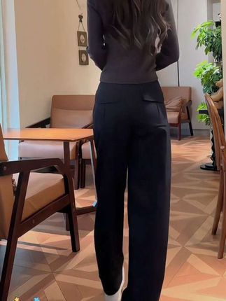 秋冬新款休闲工装直筒裤#显高显瘦显腿长 #百搭裤子 #直筒裤