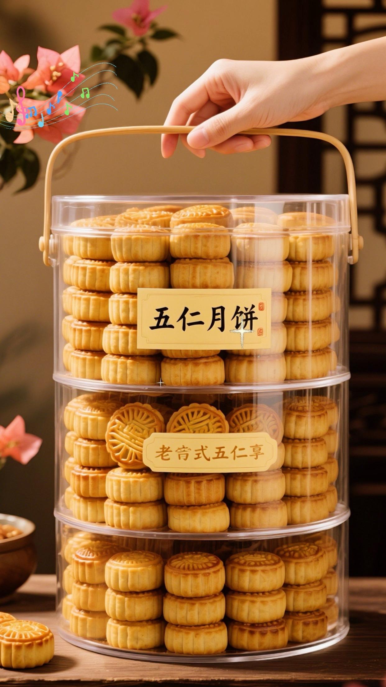 #老式五仁月饼#传统糕点 #口感超好 #超高性价比