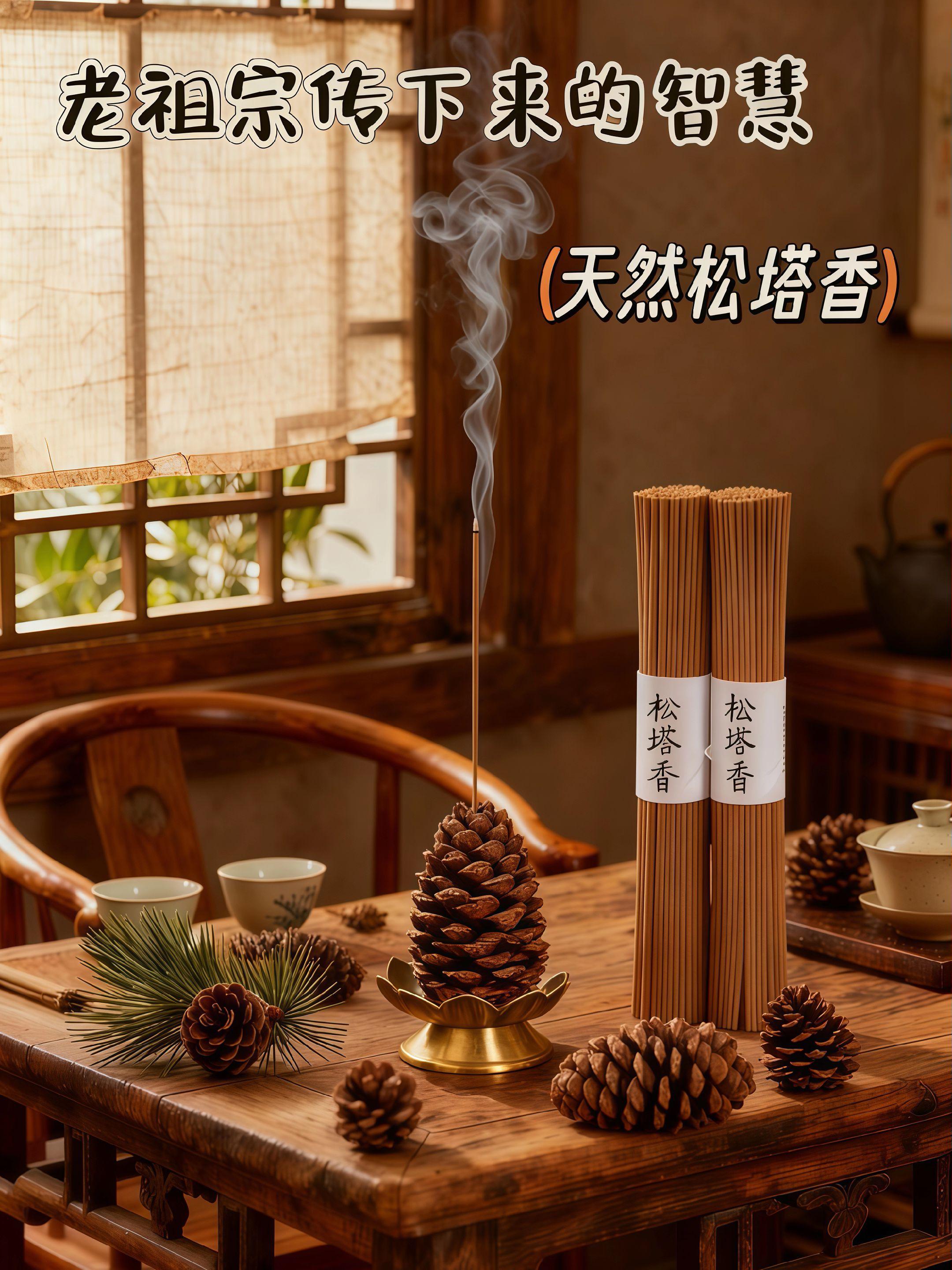 藏在时光里的松塔香:古人的雅致生活印记 早在古代,松塔香就已融入人们的日常。它取自松树的果实松塔,古人经特殊炮制与加工,将其转化为独具韵味的香品。 松塔多采自山林野生松树,人们收集落果或采摘熟塔,经晾晒、研磨,再以专属配方与技艺制成,自带清新木质香。用途上,祭祀时它承载对天地祖先的敬畏,青烟携虔诚升空;日常摆放可净化居室空气,淡雅松香让空间满是自然气息,舒缓心境。文人作画读书时燃上一炉,清幽香气更易激发灵感;依传统养生理念,其气味还能助眠解压,舒缓身心。这枚藏着古人智慧的香品,至今仍散发独特魅力。 #古人智慧 #传统香文化 #手工香品 #自然馨香