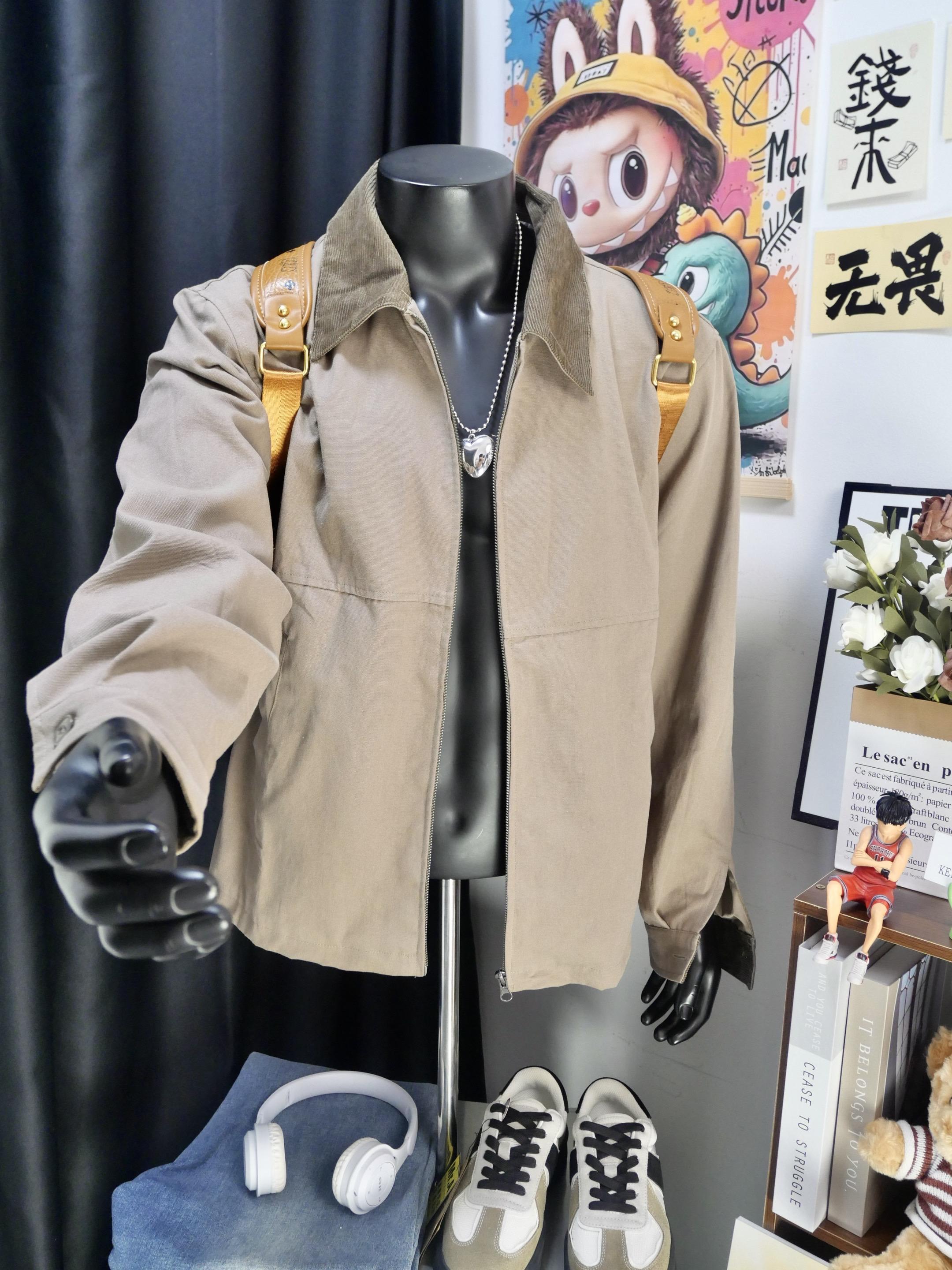 入秋第一件外套,美式复古翻领短款夹克!!上身简直硬帅!百元价格超绝质感,一眼直接爱上!初秋cleanfit 氛围感直接拉满!#男生穿搭#夹克外套#ootd穿搭#今天穿什么 #秋冬穿搭