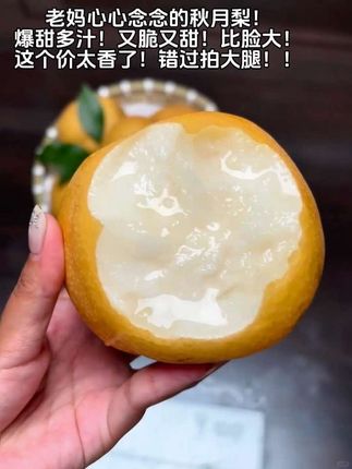 秋天干燥 正是吃秋月梨的季节💥一口爆汁的甜蜜暴击!脆嫩如初雪,甜度直达心头~比脸还大的满足感,这个价真的亏本赚吆喝!手慢无!#新鲜应季水果#秋月梨#脆甜多汁#快来一起尝个鲜#超便宜超划算