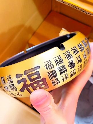 全黄铜特大号精雕百福烟灰缸#好物推荐🔥 #强烈推荐 #烟灰缸 #品质好物 #成功男人的标配