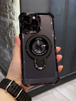 给iPhone 穿上这个铠甲“外衣” 又能防摔又能支架 电镀气囊高透支架#手机壳 #手机壳推荐 #iphone手机壳