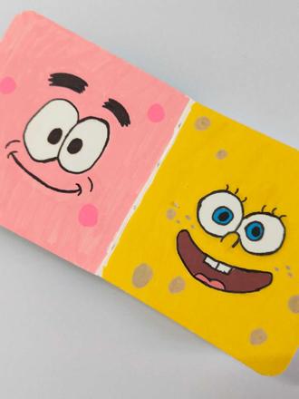 #零基础学画画 #马克笔绘画 #翻翻乐绘画 第二幅作品,海绵宝宝的好朋友——可可爱爱的派大星吖~临摹来自@岚子吖