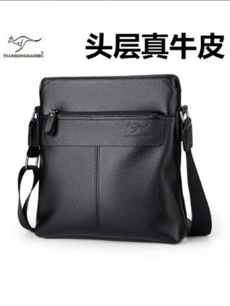 #男士牛皮单肩包斜挎包#商务休闲包#潮牌纯皮背包