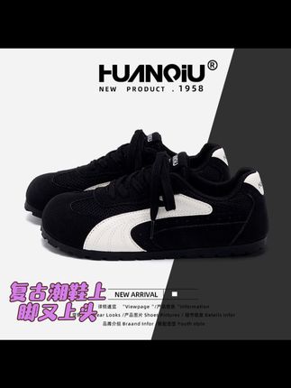 HUANQIU/环球女鞋网面运动赛车鞋2025夏季新款透气百搭平底德训鞋#百搭鞋子 #时尚美鞋 #透气舒适 #新款#运动鞋
