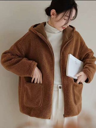 #女装 #羊羔绒外套 #秋冬穿搭 #加厚外套 #加棉外套女款
