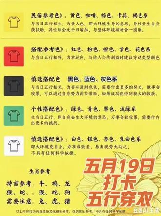 五月19日(癸巳日) 沐柠五行穿衣 速报~ #五行穿衣指南 #五行穿衣穿对衣服做事轻松 #五行穿搭 #五行穿衣每日分享 #五行穿衣每天穿出好运势