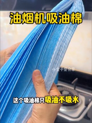 家里有油烟机的一定要备上这款#吸油棉 它吸油不漏油,#厨房好物 #油烟机吸油棉 #清洁神器 #家庭必备