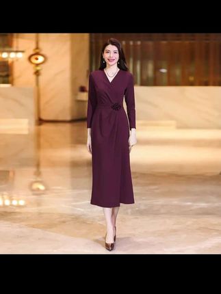 正式场合气质裙子秋季女款2025年新款高级感显瘦法式连衣裙女春秋#洋气减龄 #高级感穿搭