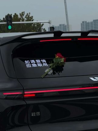 浪漫的不止是花,还有你#这也太好看了#玫瑰 #汽车摆件 #如遇爱情应急取用#车贴拉花