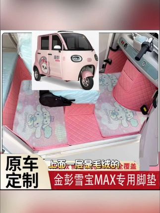 定制金彭雪宝MAX卡通电动三轮车双层全包围防滑耐磨脚踏脚垫#电动三轮车脚垫 #好物推荐🔥