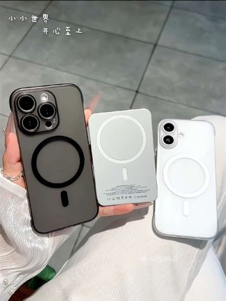 无边框磁吸壳真的超好用!pc材质不发黄!#高级感 #磁吸手机壳 #苹果手机壳