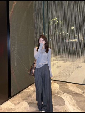 【贤儿专属】流光风春秋针织打底衫内搭女款修身羊毛上衣TUDJ-D812