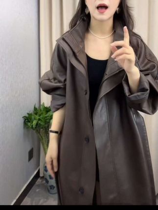 插肩袖学院风长袖女翻领立领风衣拼接系带欧美风#风衣#风衣穿搭 #秋冬穿搭 #气质穿搭 #保暖又好看