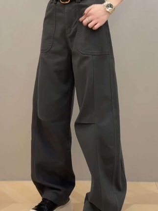 2025黑色工装弯刀裤女春秋冬新款胖MM香蕉裤宽松镰刀休闲裤百搭
