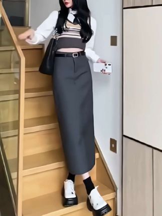 #西装半身裙 #气质半身裙 #显瘦半身裙 #休闲半身裙 #百搭半身裙