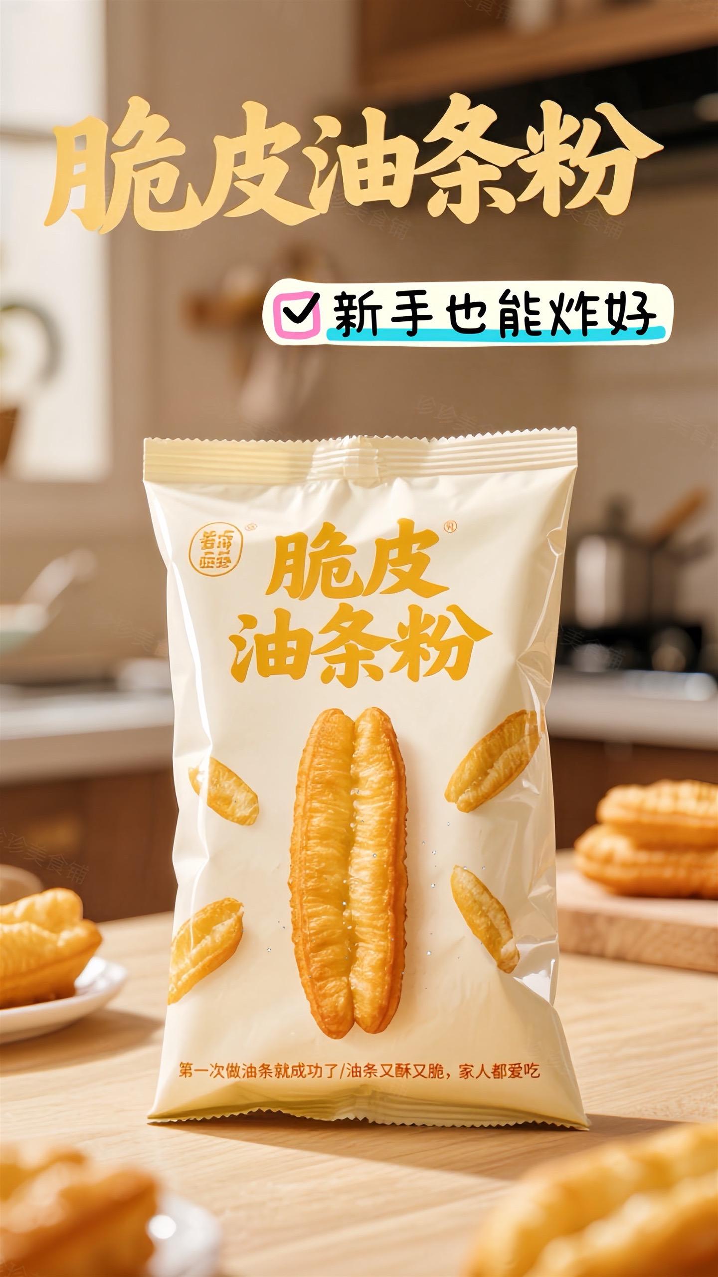 新手宝妈必备油条粉!🥰。被朋友种草的脆皮油条粉,试做后直接圈粉!操作特别简单,新手也能上手,炸出来的油条金黄诱人,外皮脆到咬着响,内里软嫩不噎人。搭配豆浆当早餐,比外面早餐店的还好吃,关键干净卫生,真心推荐!#油条粉 #脆皮油条粉 #自制油条 #油条 #早餐吃什么