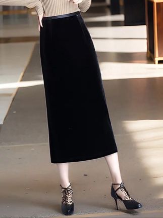 #高档金丝绒半身裙#高级感穿搭 #简约大气 #显高显瘦 #显瘦气质穿搭