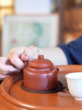 【林海奇·德钟】手工朱泥潮州汉瓦西施贵妃玉兔龙茶壶#手拉壶#潮州手拉壶#茶壶#茶器之美