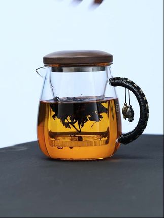 加厚耐高温全玻璃内胆茶水分离泡茶壶#泡茶壶 #茶具 #花茶壶 #我要流量 #我要上热门