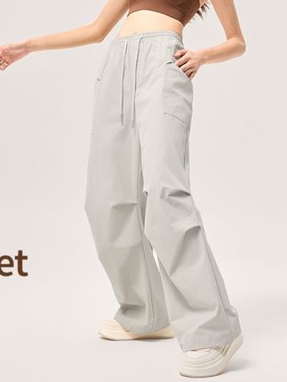 【SW速惟】美式工装夏薄款阔腿显瘦高腰裤休闲运动裤休闲长裤6238#工装裤 #休闲裤 #户外穿搭 #轻薄透气 #高腰显瘦