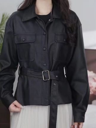 【汇汇专属】皮衣外套女款爆款2025新款女装网红款女士皮衣外套#秋季新款#显瘦修身#皮衣外套