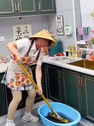 太阳花打扫除尘拖把可伸缩加粗杆洗车家用旋转加长扫灰擦玻璃干湿#伸缩拖把 #打扫除尘 #干湿两用