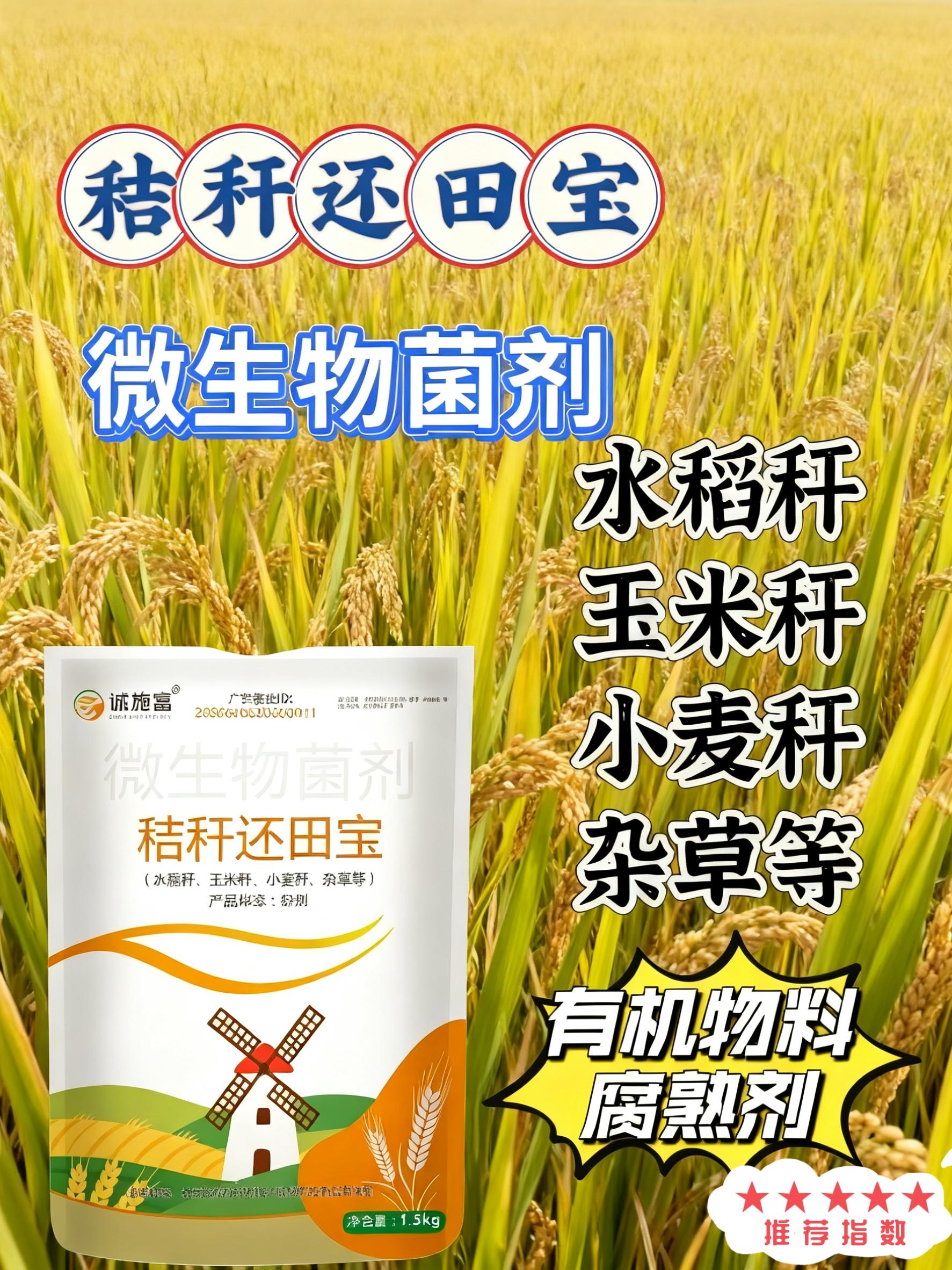 🌾秸秆还田有妙招,诚施富菌剂来助力🌾 还在为秸秆处理犯愁?诚施富“秸秆还田宝”微生物菌剂来啦!它针对水稻秆、玉米秆、小麦秆、杂草等各类秸秆,以粉剂形态高效作用,1.5kg 规格轻松满足需求。两款包装随机发货,品质始终如一。有了它,秸秆还田不再难,还能助力土壤肥沃、作物增产,让农田焕发新活力。快给你的农田安排上,开启秸秆还田新体验! #秸秆还田 #农业科技 #诚施富 #微生物菌剂 #农田管理