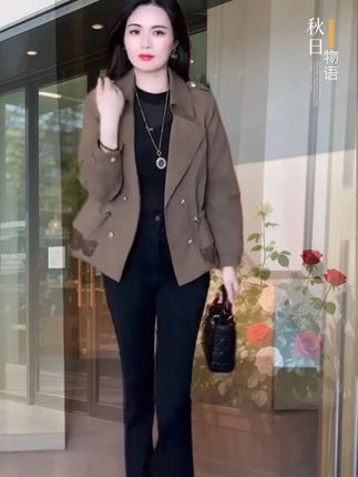 #高级感穿搭 #气质外套 #每日穿搭推荐 #短款风衣外套