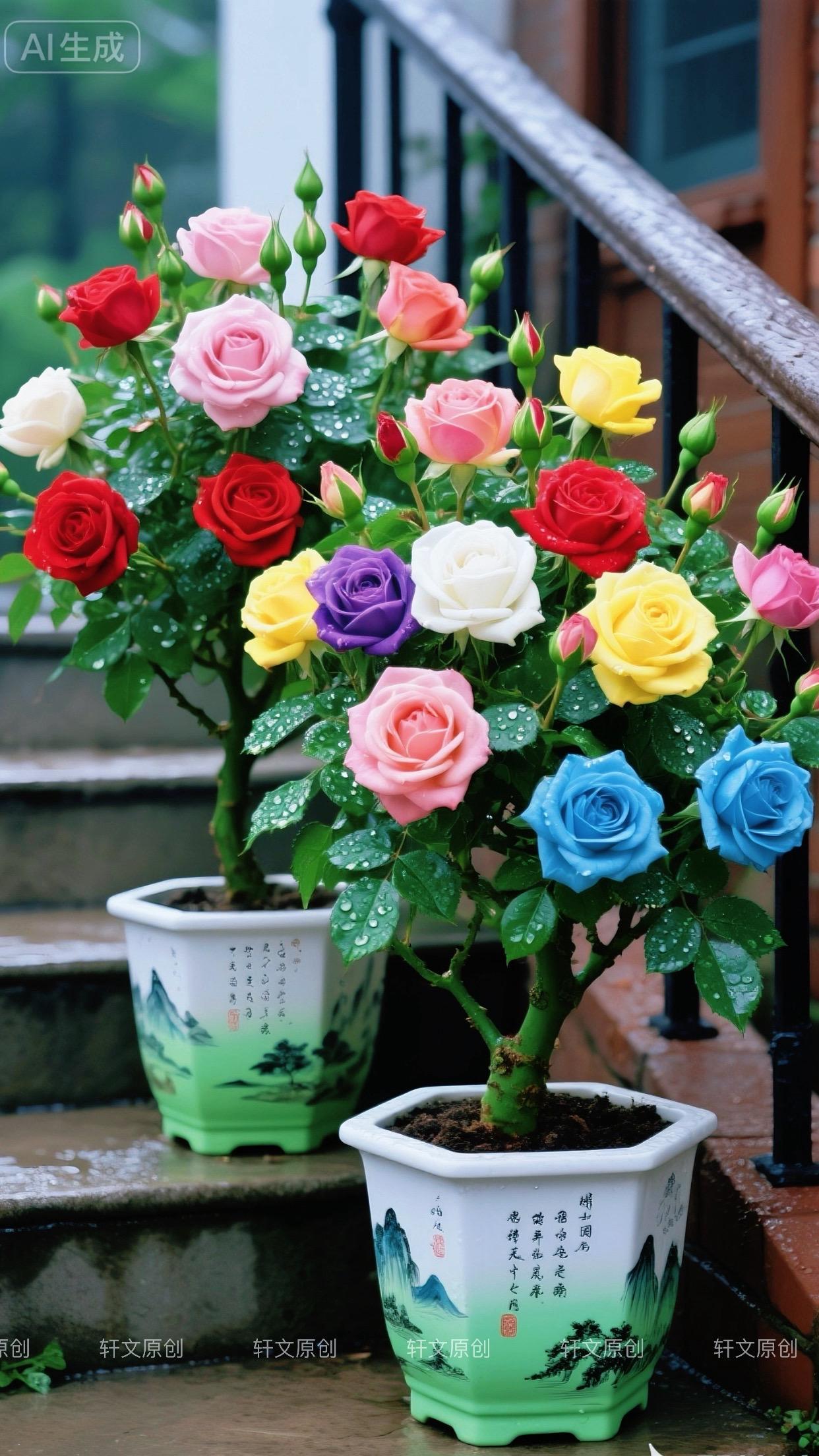 #多色玫瑰老桩#好养的绿植 #玫瑰花 #养花人的乐趣 #花卉绿植