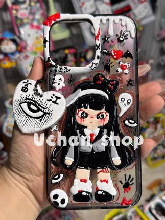 本周新品,富江大表姐朵拉Dora手绘手机壳蔡文姬拉布布爱了 蔡文姬拉布布富江大表姐Dora朵拉刷牙蜡笔小新小香风Qoqo #uchanshop #富江 #Dora #蔡文姬 #拉布布