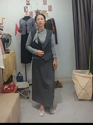 #新款穿搭 高级感蝴蝶结长袖上衣背心马甲高腰半身裙三件套#每日搭配分享👗时尚穿搭 #高级感穿搭 #每日穿搭推荐