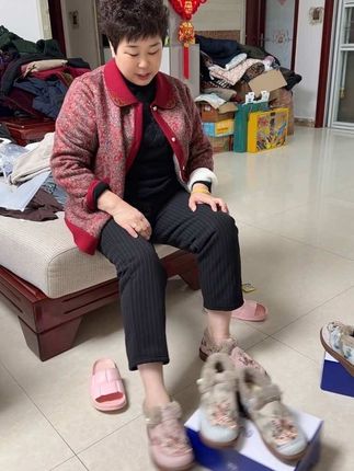 冬季加绒老北京布鞋厚底棉鞋加宽舒适防滑软底妈妈鞋@河南你华哥李妈妈