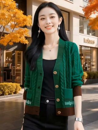 #纯100羊绒衫女士开衫毛衣妙龄2025春秋新款针织洋气外套女#早秋秀场抄作业告别路人感#琥珀流光风外套太适合秋天了#早秋显身材平价上衣合集#穿出自己的风格