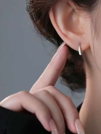 足银耳饰 S999纯银,耳钉女养耳洞免摘耳饰#耳钉