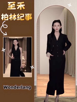 【柏林纪事】太好看了#西装 #挂脖背心裙 #高级感穿搭 #显高显瘦穿搭 #气质轻熟风