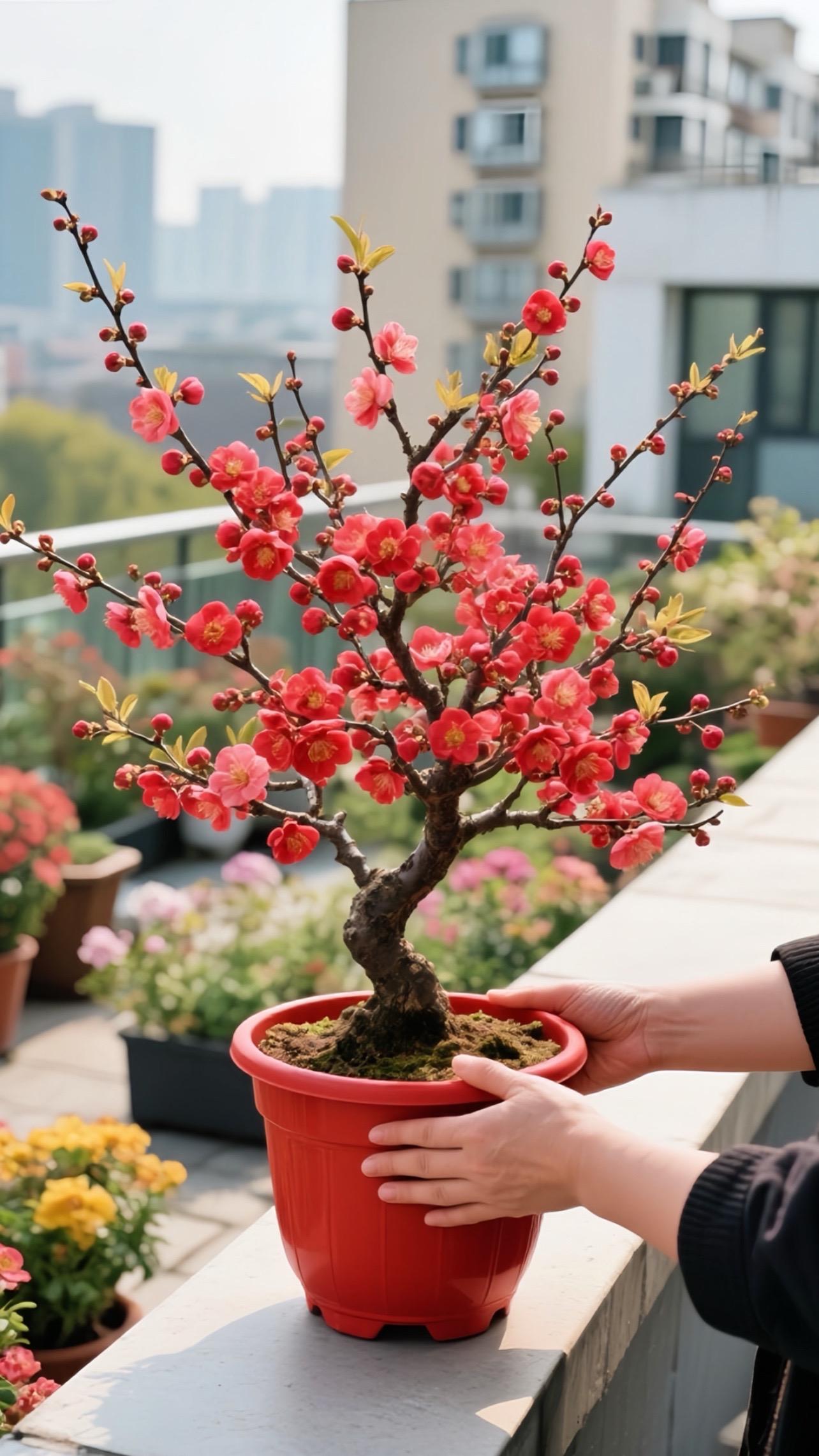 耐寒腊梅、红梅树苗,带花苞发货,它耐严寒,天气越冷开花越旺,香味浓郁花多色艳#腊梅#红梅#梅花#梅花香自苦寒来 #腊梅飘香