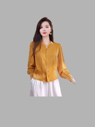 【栀子秋】高级感轻奢时尚衬衫女秋款气质长袖通勤洋气显瘦上衣#轻奢女装#秋季新款#长袖衬衫#穿出高级感#谁穿谁好看 #秋季新款