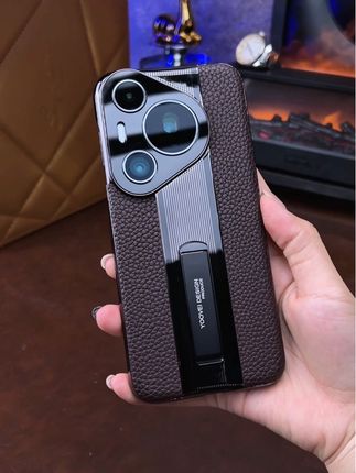 适用#华为Pura70 手机壳真皮#70ultra 一体支架#pro+#3c数码 彰显别貝一格的高端品味 自带观影支架#华为手机壳