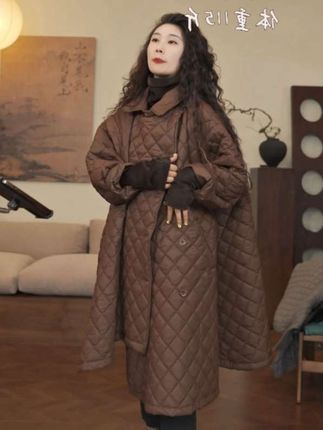 【museguhui/木色古汇26670 百搭宽松中长款 休闲时尚 设计感 秋冬棉服】#棉服 #宽松有范 #设计感小众 #秋冬穿搭 #酷女孩穿搭