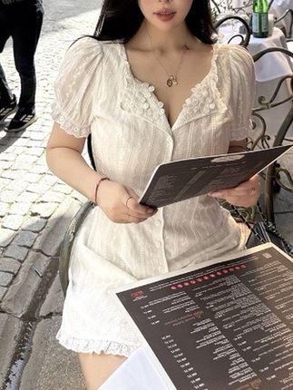 黑泽玄七夏季白茉莉双版本连衣裙微胖显瘦气质法式全棉套装女#甜美穿搭 #气质仙女裙穿搭 #法式连衣裙清新款