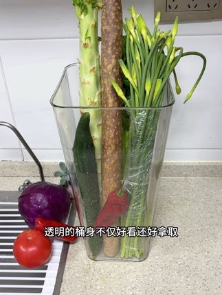 用这个收纳筒,把芹菜莴笋山药整整齐齐的收纳起来,干净整洁还不占空间,也不会把泥巴弄的到处都是#厨房收纳 #蔬菜收纳篮 #厨房实用好物推荐 #收纳筒